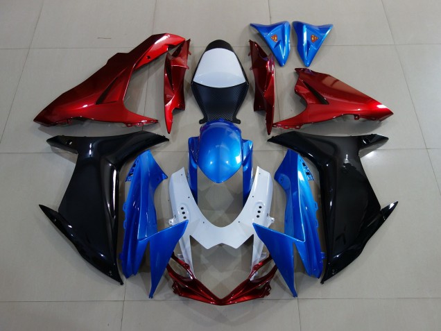 11-24 Personalizado Rojo Negro & Azul GSXR 600-750 Carenados Moto 11-24 Personalizado Rojo Negro & Azul GSXR 600-750 Carenados Moto