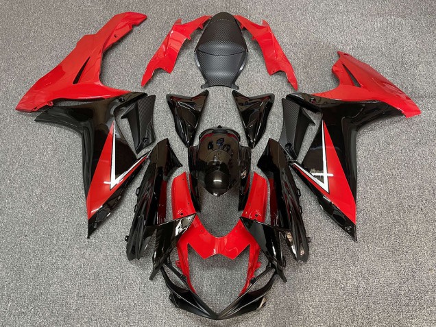 11-24 Rojo Intenso & Negro Brillante GSXR 600-750 Carenados Moto 11-24 Rojo Intenso & Negro Brillante GSXR 600-750 Carenados Moto