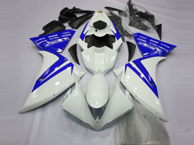 12-14 Blanco Brillante & Azul R1 Carenados Moto 12-14 Blanco Brillante & Azul R1 Carenados Moto