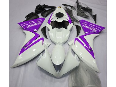 12-14 Blanco Brillante & Morado R1 Carenados Moto