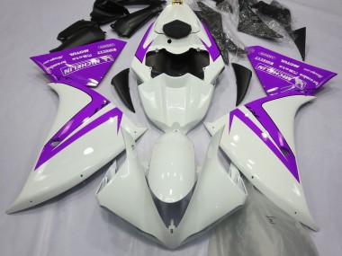 12-14 Blanco Brillante & Morado R1 Carenados Moto