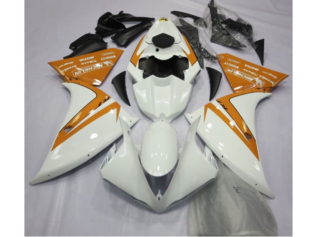12-14 Blanco Brillante & Naranja R1 Carenados Moto 12-14 Blanco Brillante & Naranja R1 Carenados Moto