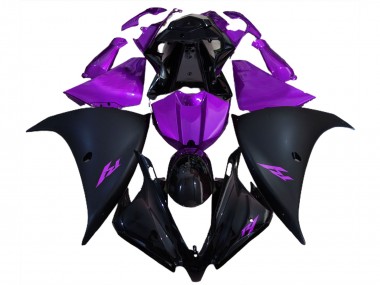 12-14 Negro Mate & Morado R1 Carenados Moto