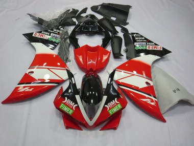12-14 Rojo Blanco Yamalube R1 Carenados Moto