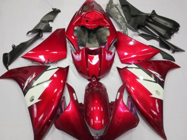 12-14 Rojo Brillante & Blanco R1 Carenados Moto
