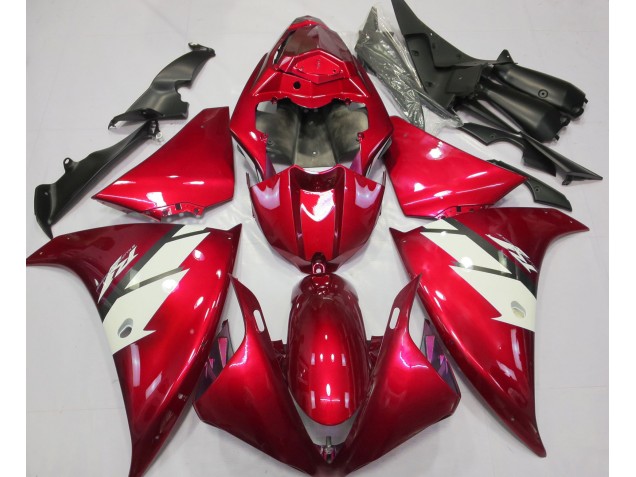 12-14 Rojo Brillante & Blanco R1 Carenados Moto 12-14 Rojo Brillante & Blanco R1 Carenados Moto
