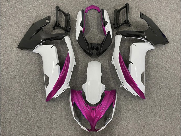 12-16 Blanco Brillante & Magenta Ninja 650R Carenados Moto 12-16 Blanco Brillante & Magenta Ninja 650R Carenados Moto