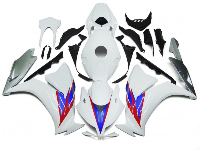 12-16 Blanco Brillo & Plata CBR1000RR Carenados Moto