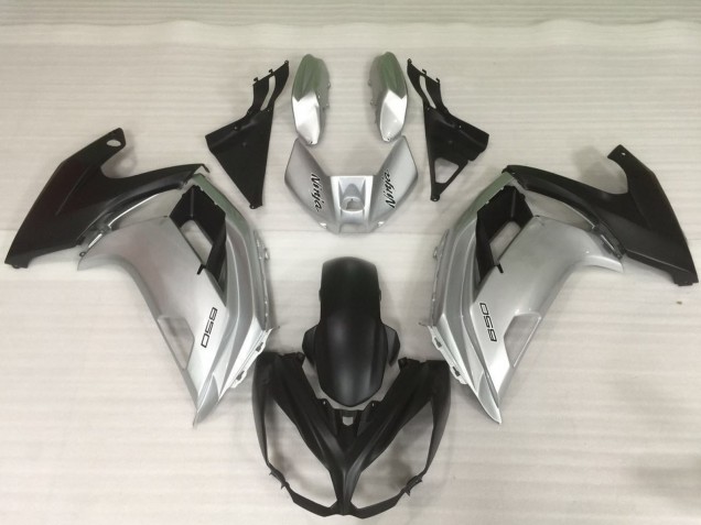 12-16 Plata & Negro Ninja 650R Carenados Moto 12-16 Plata & Negro Ninja 650R Carenados Moto