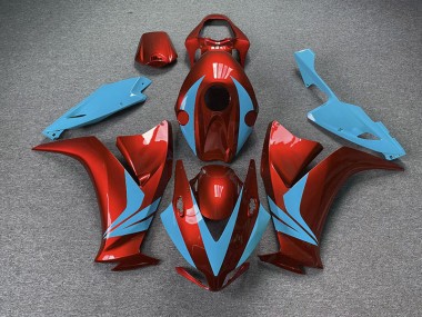 12-16 Rojo Brillante & Azul Claro CBR1000RR Carenados Moto