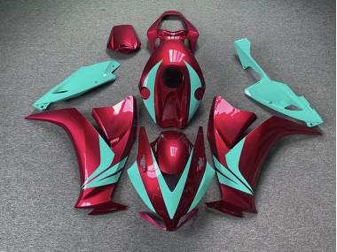 12-16 Rojo Brillante & Verde Azulado CBR1000RR Carenados Moto