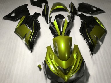 12-21 Amarillo Brillante & Negro ZX14R Carenados Moto
