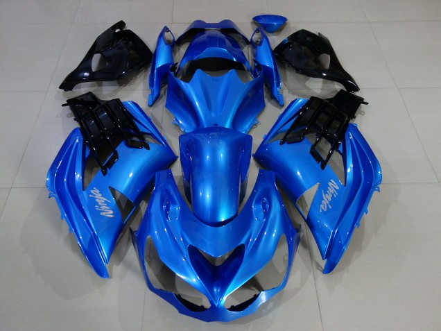 12-21 Azul Vibrante & Negro Brillante ZX14R Carenados Moto 12-21 Azul Vibrante & Negro Brillante ZX14R Carenados Moto