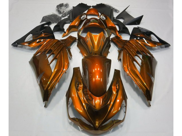 12-21 Brillo Naranja Quemado ZX14R Carenados Moto 12-21 Brillo Naranja Quemado ZX14R Carenados Moto