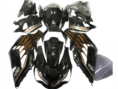 12-21 Negro Brillante & Naranja ZX14R Carenados Moto