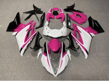 13-16 Blanco Brillante & Rosa Daytona 675 Carenados Moto