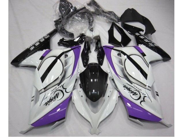 13-18 Blanco Brillante & Morado Ninja 300 Carenados Moto 13-18 Blanco Brillante & Morado Ninja 300 Carenados Moto