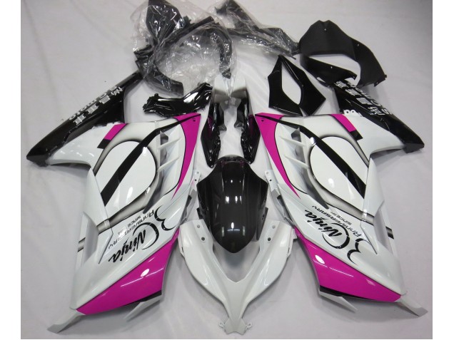 13-18 Blanco Brillante & Rosa Ninja 300 Carenados Moto 13-18 Blanco Brillante & Rosa Ninja 300 Carenados Moto