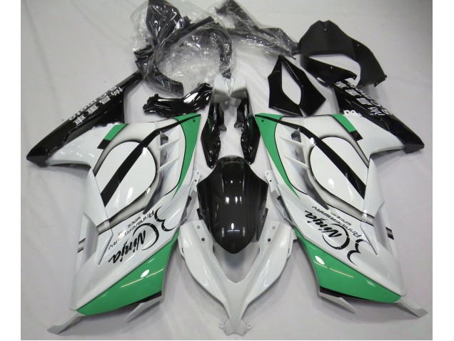 13-18 Blanco Brillante & Verde Ninja 300 Carenados Moto 13-18 Blanco Brillante & Verde Ninja 300 Carenados Moto