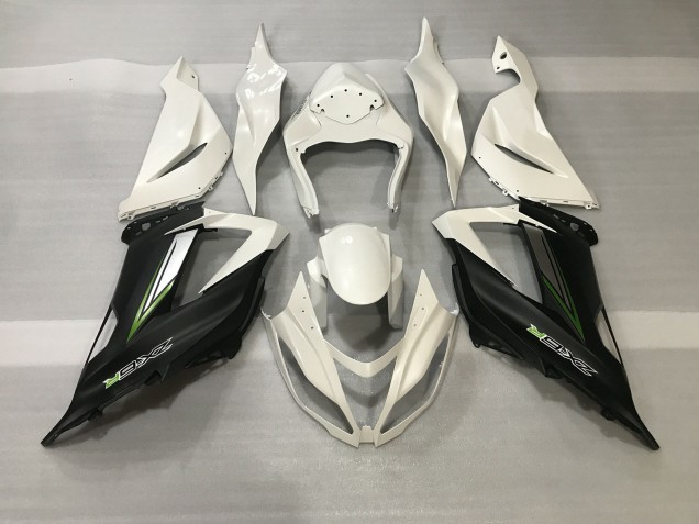 13-18 Blanco Cristal & Negro Satinado ZX6R Carenados Moto 13-18 Blanco Cristal & Negro Satinado ZX6R Carenados Moto