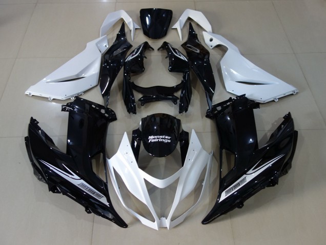 13-18 Blanco Perla & Negro ZX6R Carenados Moto 13-18 Blanco Perla & Negro ZX6R Carenados Moto
