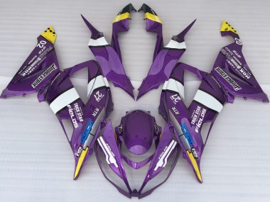 13-18 Estilo De Logotipo Morado ZX6R Carenados Moto