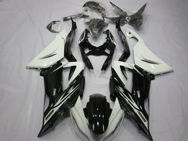 13-18 Liso Brillo Negro Blanco ZX6R Carenados Moto
