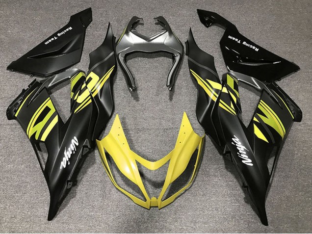 13-18 Negro Brillante & Amarillo ZX6R Carenados Moto 13-18 Negro Brillante & Amarillo ZX6R Carenados Moto