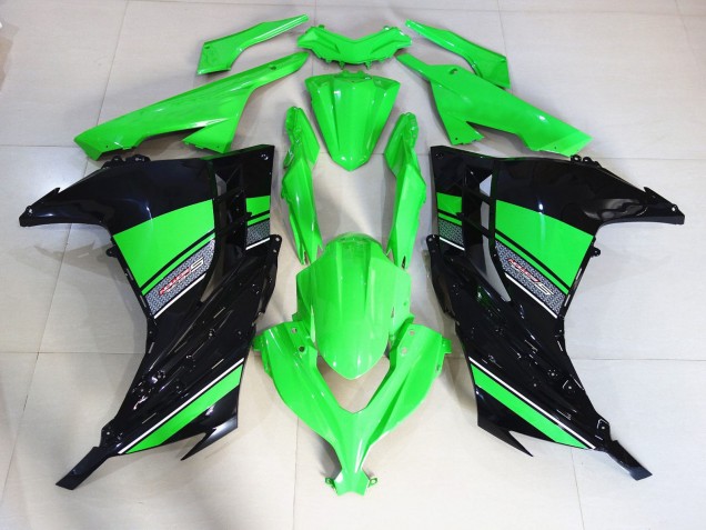 13-18 Negro & Verde Brillante Ninja 300 Carenados Moto 13-18 Negro & Verde Brillante Ninja 300 Carenados Moto
