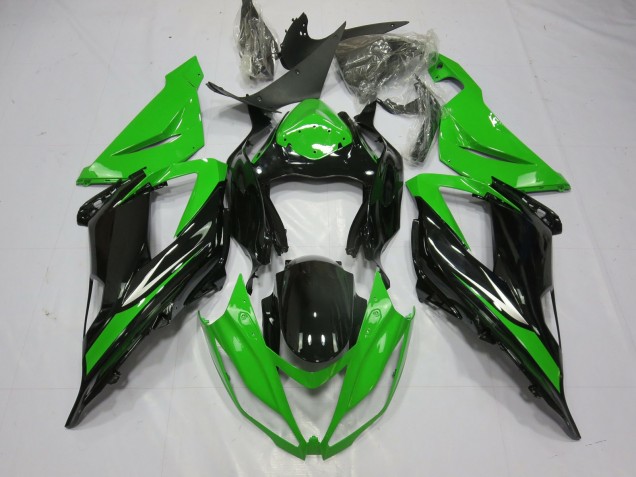 13-18 Negro & Verde ZX6R Carenados Moto 13-18 Negro & Verde ZX6R Carenados Moto