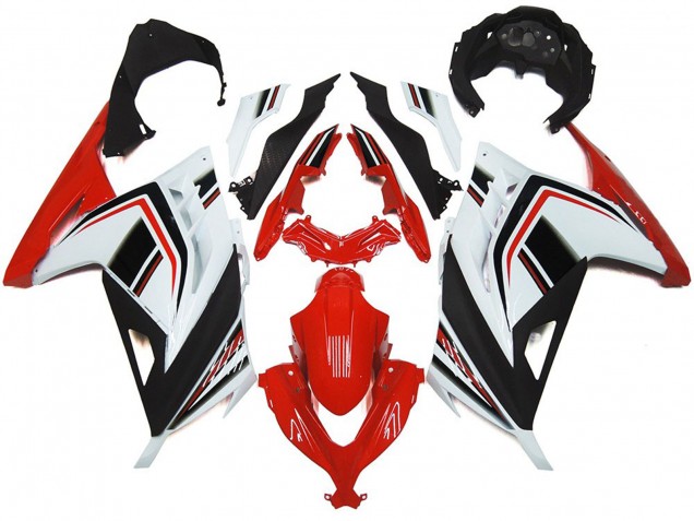 13-18 Rojo Blanco & Negro Brillo Ninja 300 Carenados Moto 13-18 Rojo Blanco & Negro Brillo Ninja 300 Carenados Moto