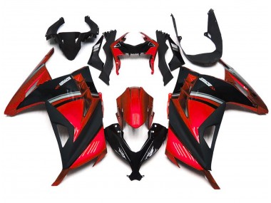 13-18 Rojo Brillante Ninja 300 Carenados Moto