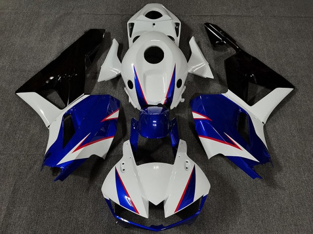 13-23 Blanco Brillante & Azul Intenso CBR600RR Carenados Moto 13-23 Blanco Brillante & Azul Intenso CBR600RR Carenados Moto