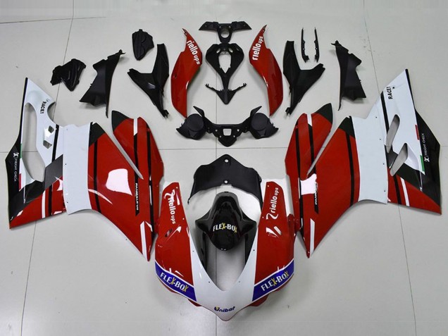 15-17 Rojo & Blanco Ducati 959 1299 Carenados Moto 15-17 Rojo & Blanco Ducati 959 1299 Carenados Moto