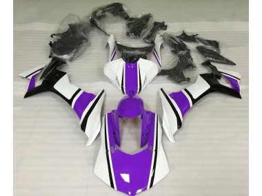 15-19 Blanco Brillante Morado & Negro R1 Carenados Moto