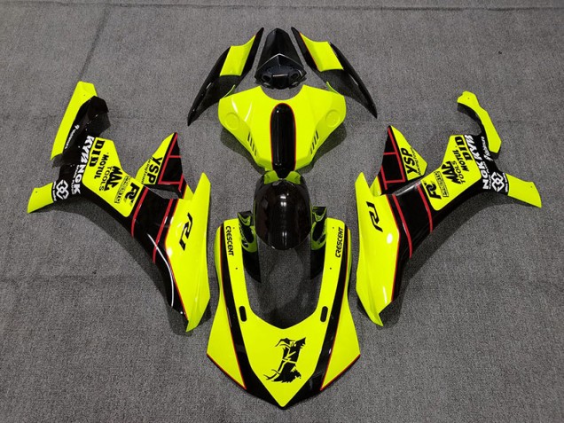 15-19 Floro Amarillo & Negro R1 Carenados Moto 15-19 Floro Amarillo & Negro R1 Carenados Moto