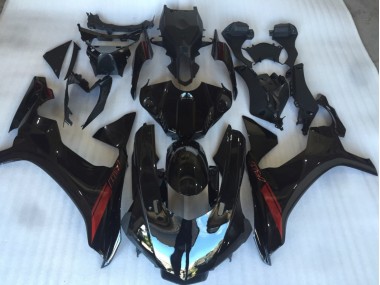 15-19 Negro Brillante Con Logotipo Rojo R1 Carenados Moto