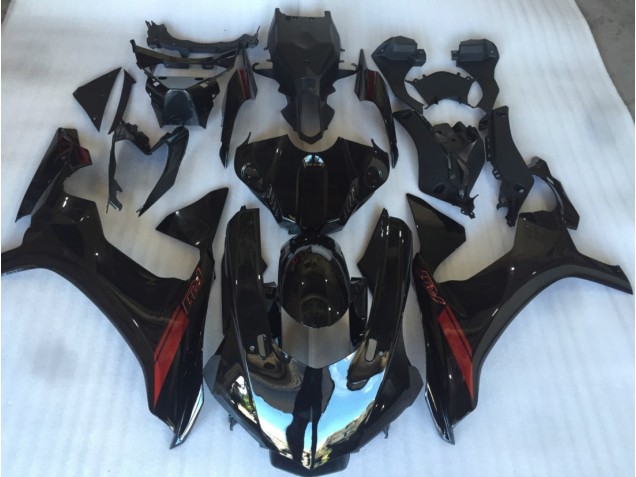 15-19 Negro Brillante Con Logotipo Rojo R1 Carenados Moto 15-19 Negro Brillante Con Logotipo Rojo R1 Carenados Moto