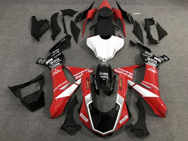 15-19 Rojo Blanco & Negro Estilo Personalizado Brillo R1 Carenados Moto 15-19 Rojo Blanco & Negro Estilo Personalizado Brillo R1 Carenados Moto