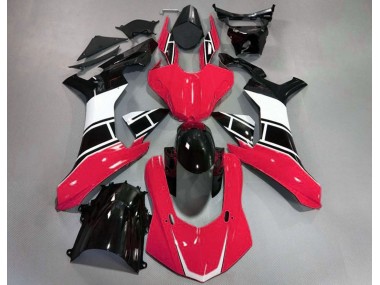 15-19 Rojo Brillo Blanco & Negro R1 Carenados Moto