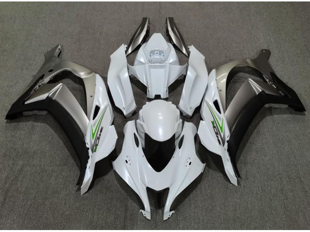 16-19 Blanco Perla & Plata ZX10R Carenados Moto 16-19 Blanco Perla & Plata ZX10R Carenados Moto