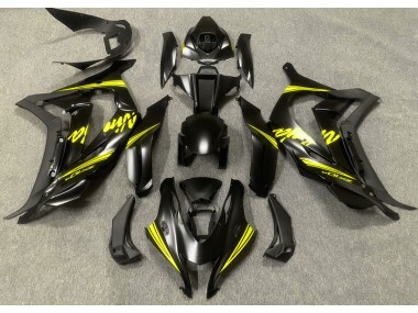 16-19 Negro Satinado & Amarillo ZX10R Carenados Moto