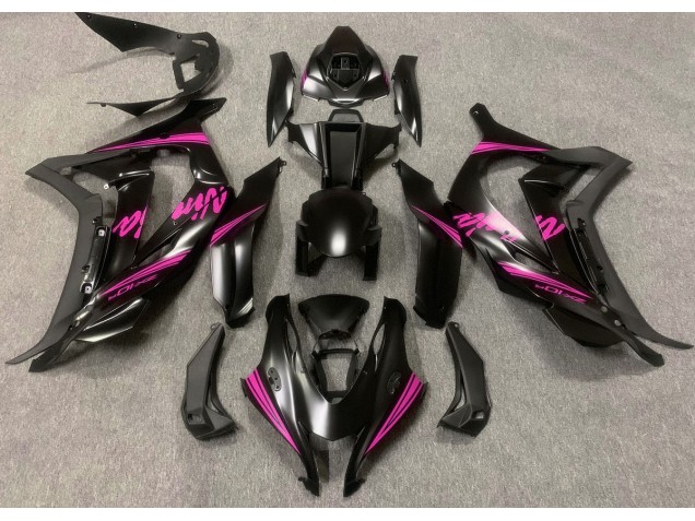 16-19 Negro Satinado & Rosa ZX10R Carenados Moto 16-19 Negro Satinado & Rosa ZX10R Carenados Moto