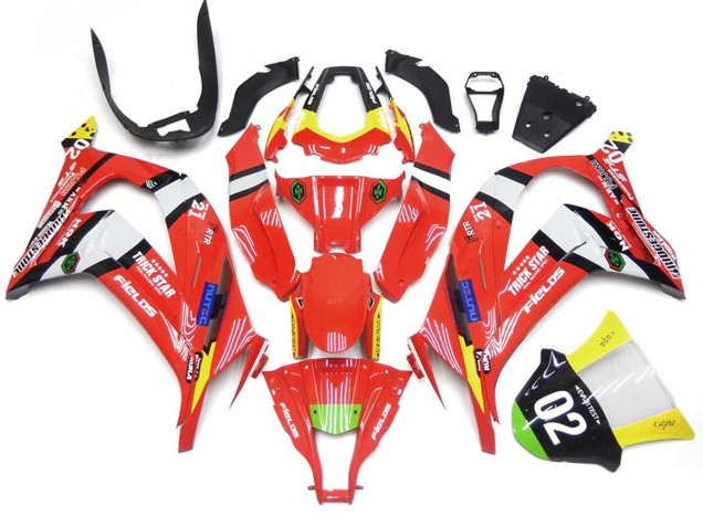 16-19 Rojo & Negro Con Blanco ZX10R Carenados Moto 16-19 Rojo & Negro Con Blanco ZX10R Carenados Moto
