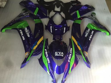 16-19 Verde Púrpura & Brillo ZX10R Carenados Moto