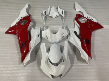 17-21 Blanco Brillante & Rojo J AIR R6 Carenados Moto