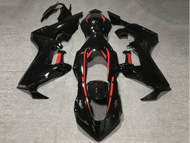 17-23 Negro Brillante Con Forro Rojo CBR1000RR Carenados Moto 17-23 Negro Brillante Con Forro Rojo CBR1000RR Carenados Moto