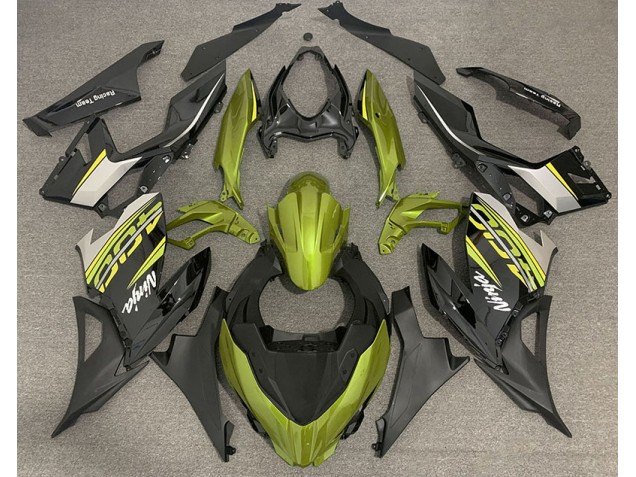 18-23 Amarillo Líquido & Gris Ninja 400 Carenados Moto