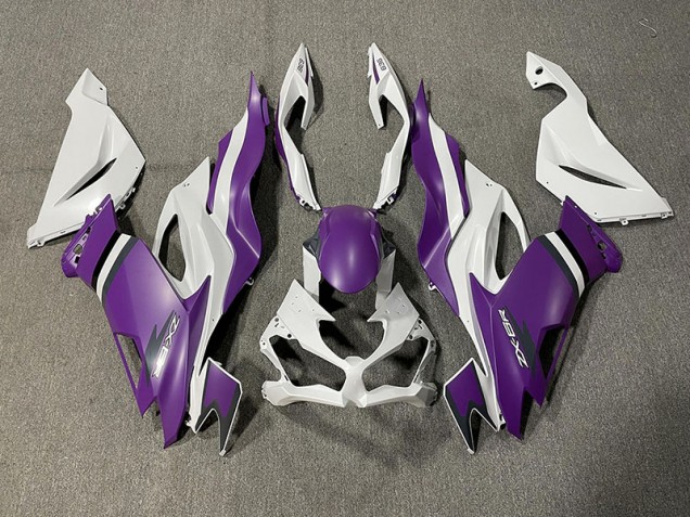 19-23 Morado Mate & Blanco ZX6R Carenados Moto 19-23 Morado Mate & Blanco ZX6R Carenados Moto