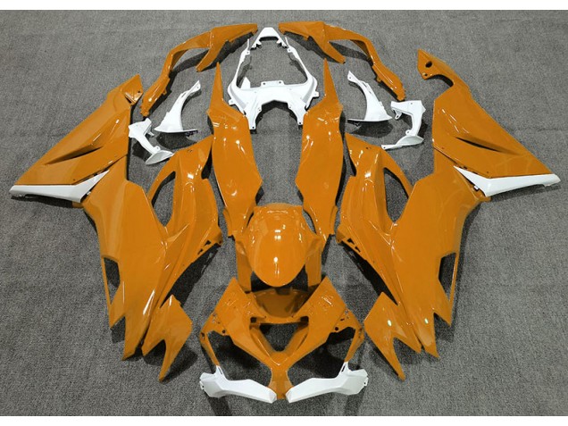 19-23 Naranja Brillante & Blanco ZX6R Carenados Moto 19-23 Naranja Brillante & Blanco ZX6R Carenados Moto